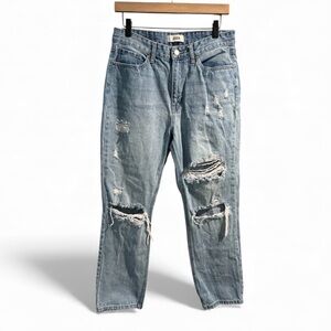 JBD Just Black Denim Distressed‎ Straight Leg Jeans- Size 29